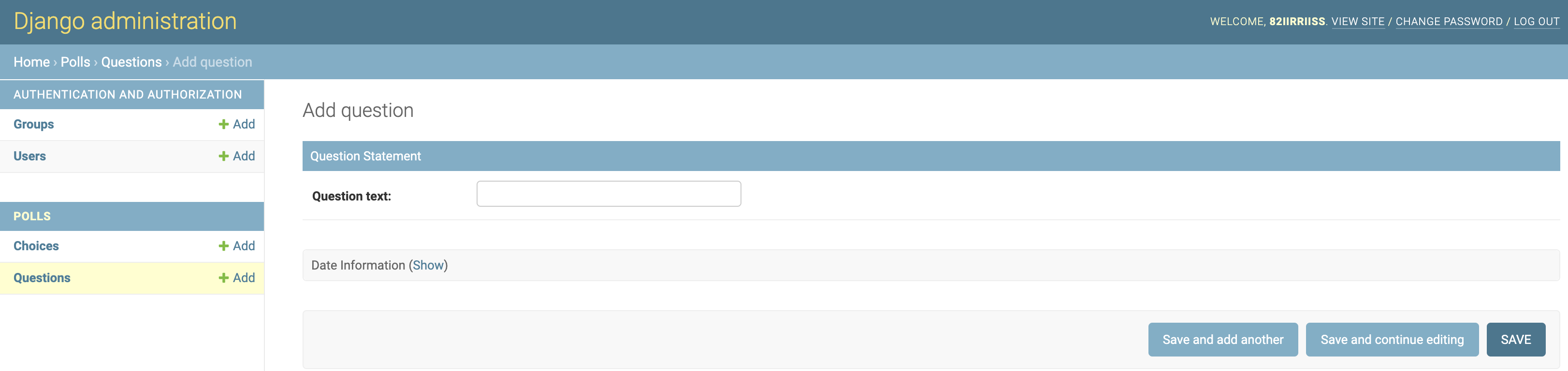 admin site 필드 접기